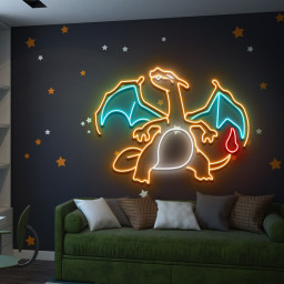 Charizard Pokemon Neon Sign