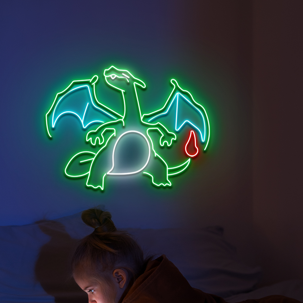 Charizard Pokemon Neon Sign