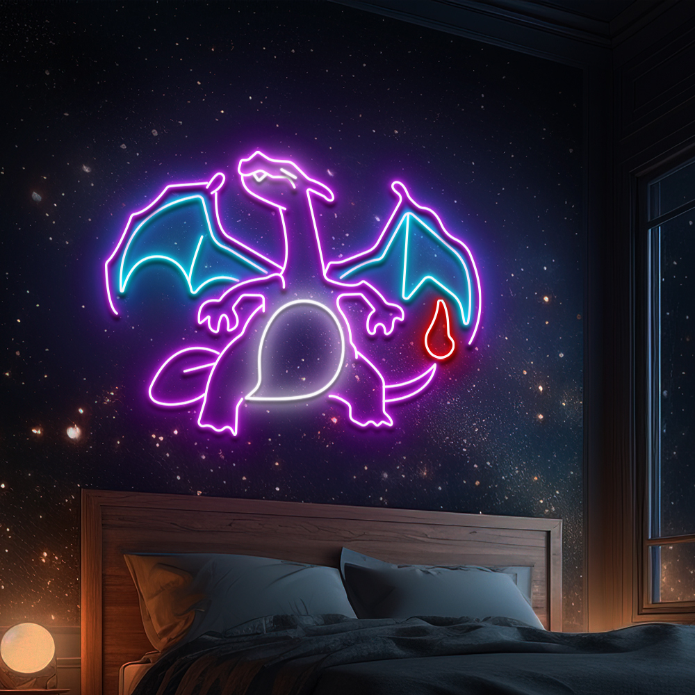 Charizard Pokemon Neon Sign