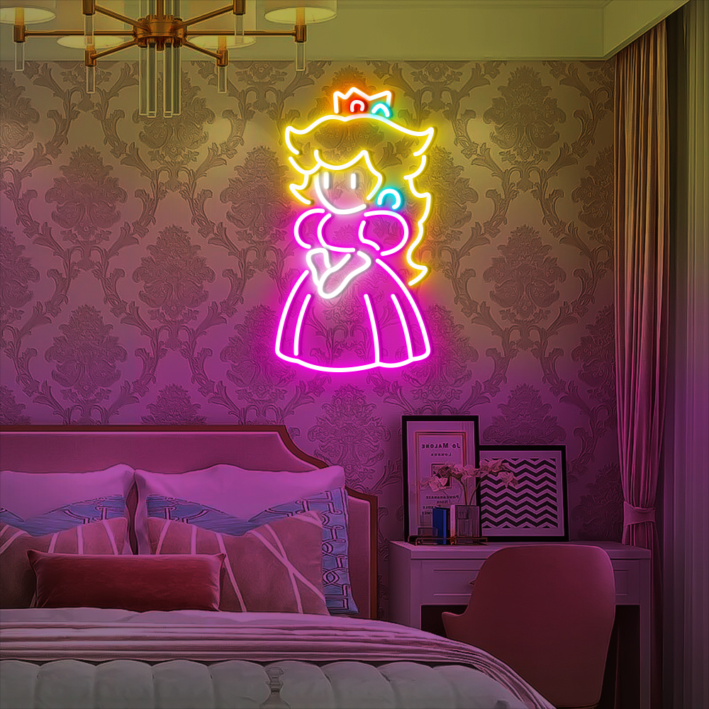 Princess Mario Neon Sign