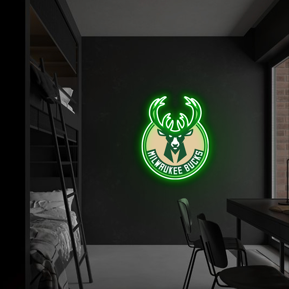 Milwaukee Bucks Basketball UV Sign