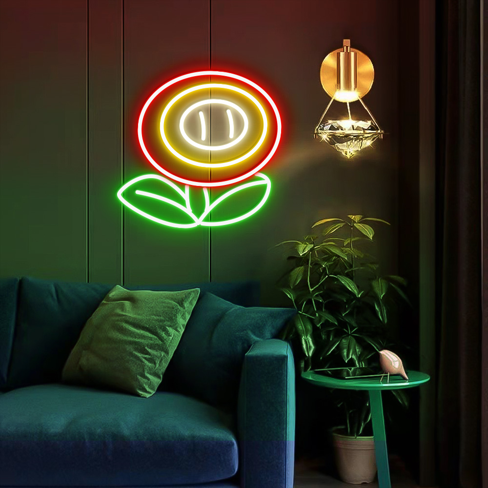 Mario Fire Flower Neon Led Sign