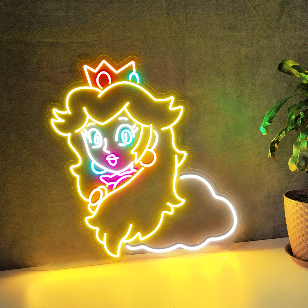 Princess Peach Mario Neon Led Sign