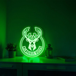 Milwaukee Bucks Basketball Laser Sign