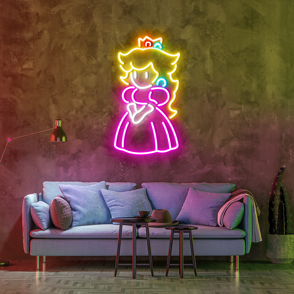 Princess Mario Neon Sign