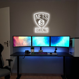 Brooklyn Nets Basketball Laser Sign