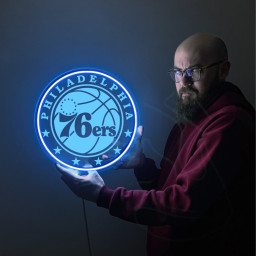 Philadelphia 76ers Basketball Laser Sign