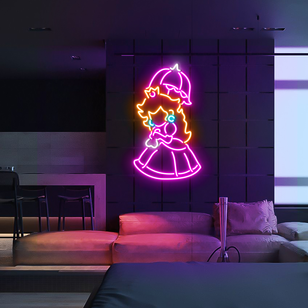 Princess Peach Neon Led Sign