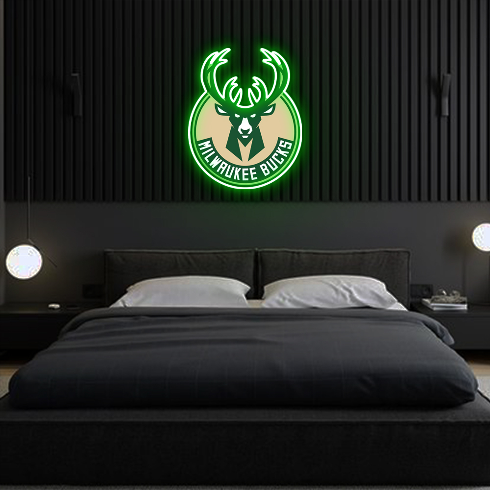 Milwaukee Bucks Basketball UV Sign