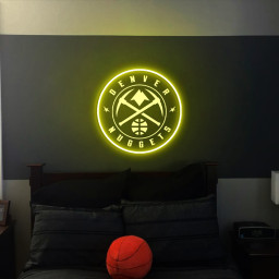 Denver Nuggets Basketball Laser Sign