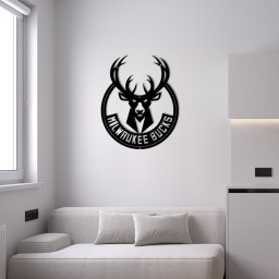 Milwaukee Bucks Basketball Metal Sign