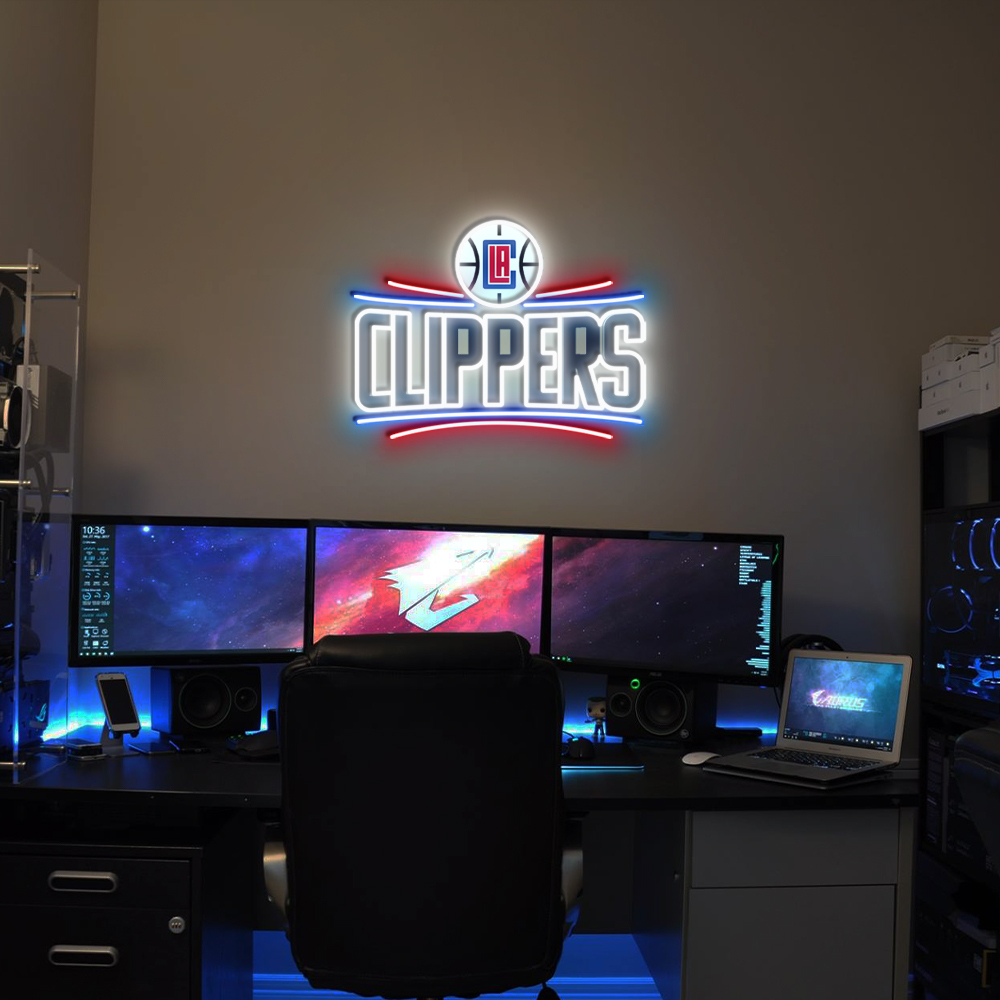 Los Angeles Clippers Basketball UV Sign