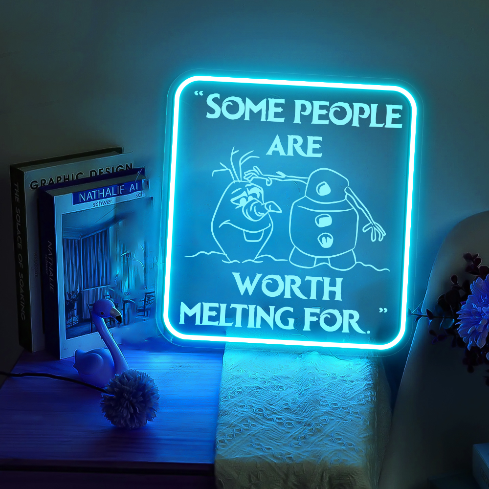 Custom Olaf Frozen Laser Sign