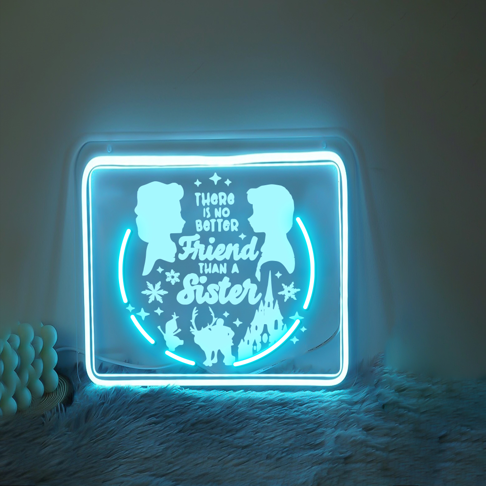 Frozen Night Light Laser Sign