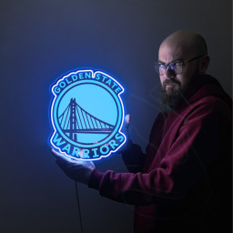 Golden State Warriors Basketball Laser Sign