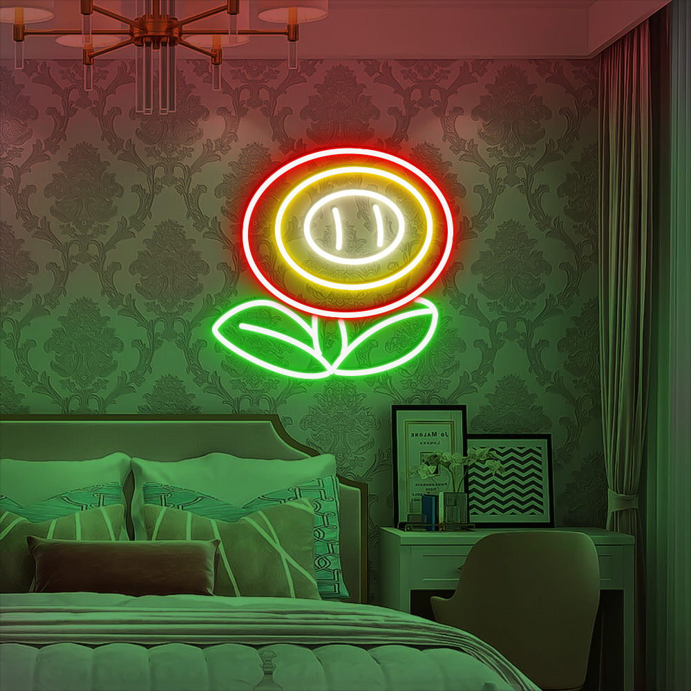 Mario Fire Flower Neon Led Sign