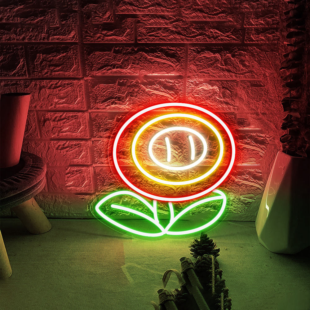 Mario Fire Flower Neon Led Sign