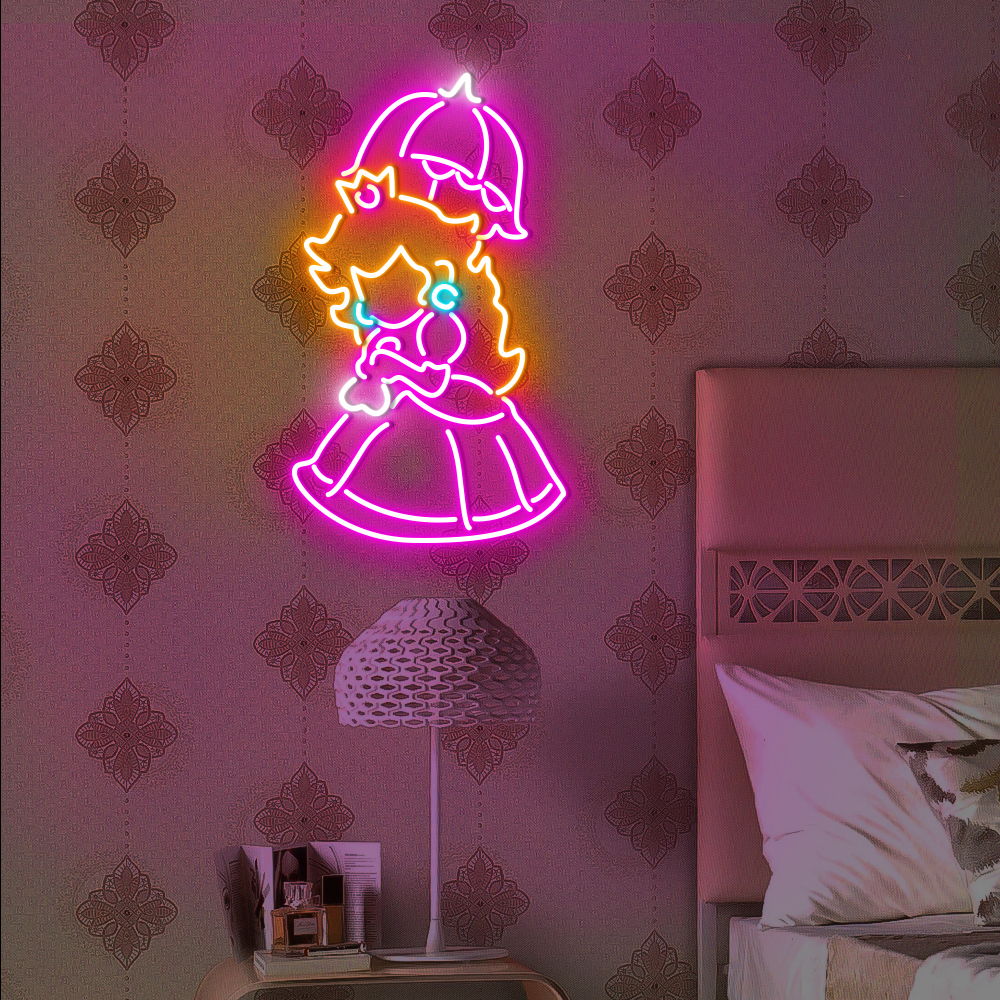 Princess Peach Neon Led Sign