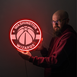 Washington Wizards Basketball Laser Sign