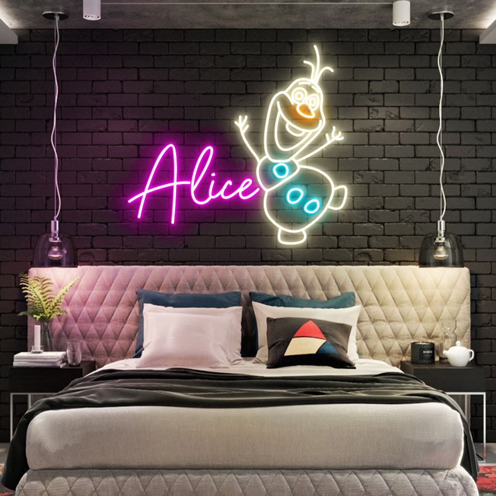 Olaf Frozen Neon Led Sign