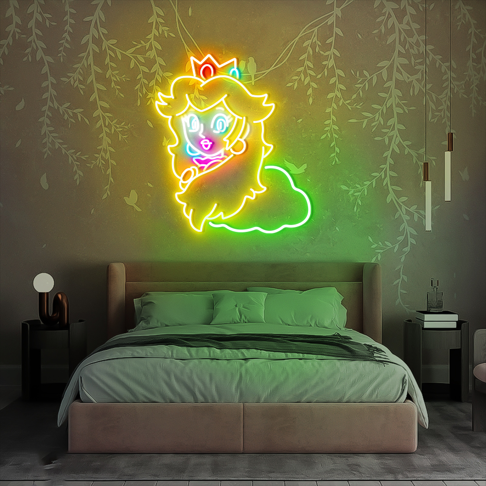 Princess Peach Mario Neon Led Sign