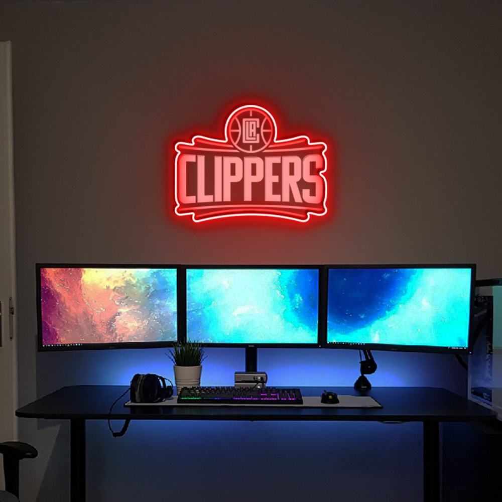 Los Angeles Clippers Basketball Laser Sign