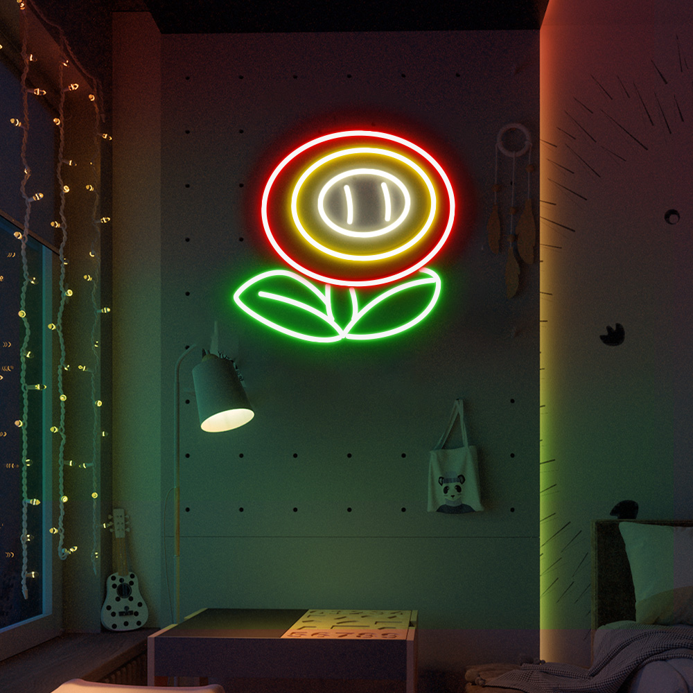 Mario Fire Flower Neon Led Sign