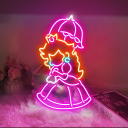 Princess Peach Neon Sign
