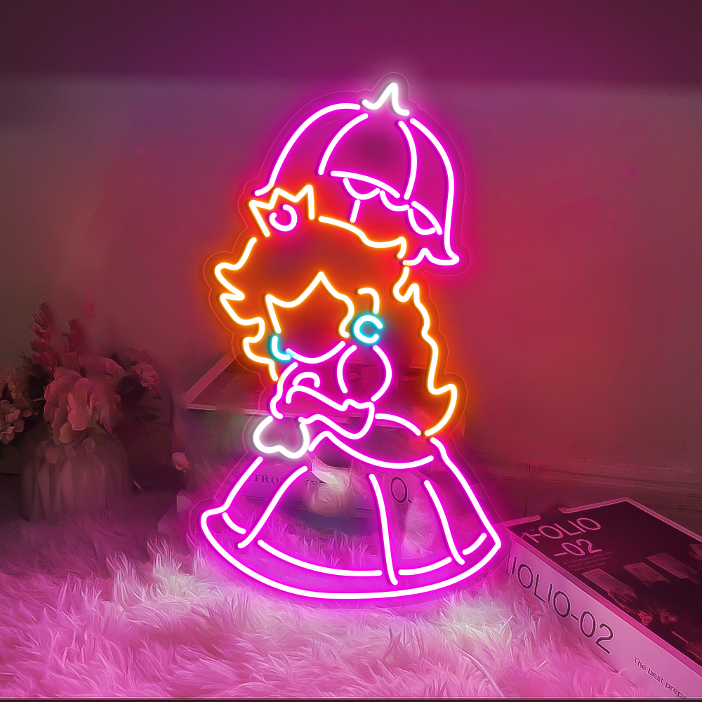 Princess Peach Neon Led Sign