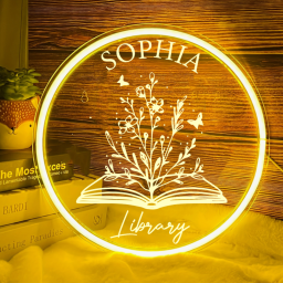 Custom Name Sophia Library Laser Sign