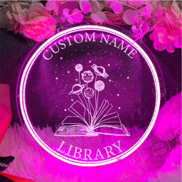 Custom Name Library Laser Sign