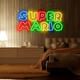 Super Mario Logo Neon Sign