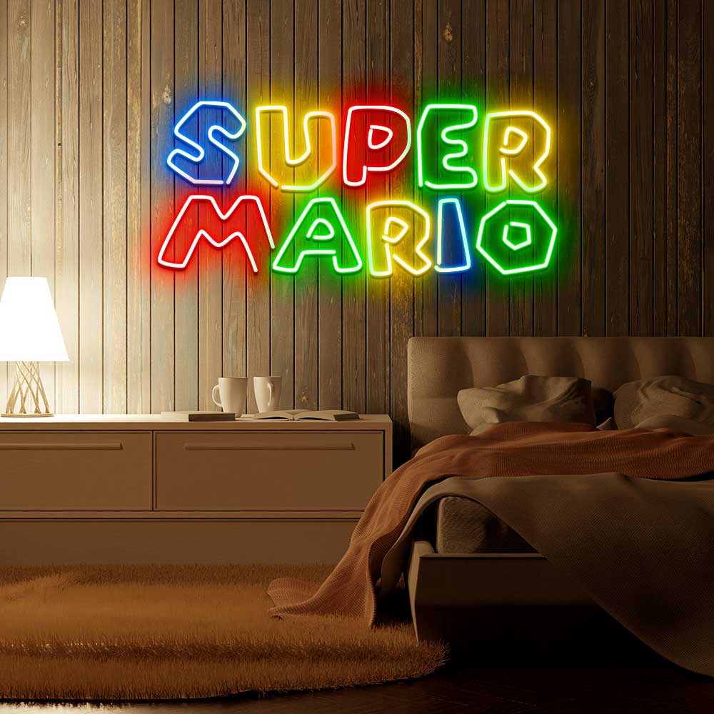 Super Mario Logo Neon Led Sign