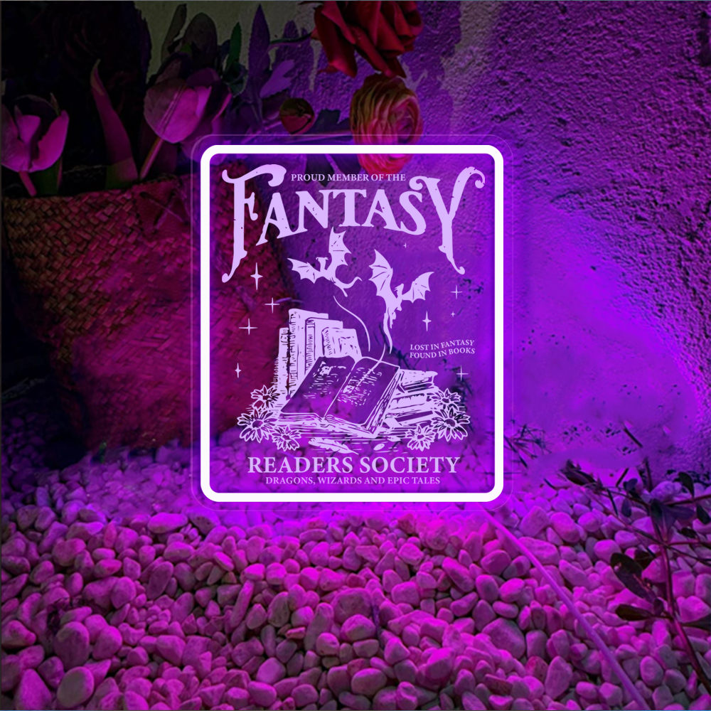 Fantasy Readers Society Laser Sign