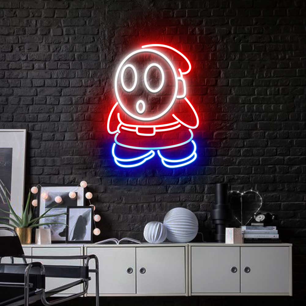 Mario Shy Guy Neon Led Sign