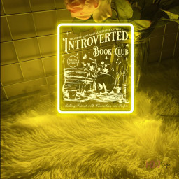 Introverted Book Club Laser Sign