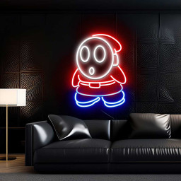 Mario Shy Guy Neon Sign