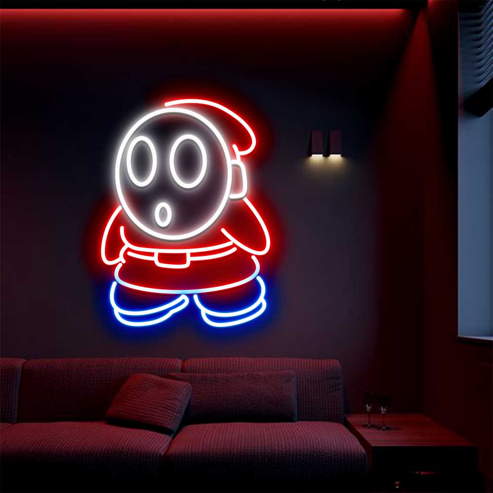 Mario Shy Guy Neon Led Sign