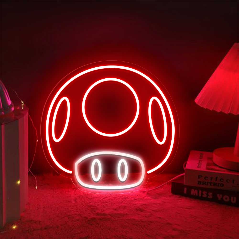 Mario Super Mushroom Neon Led Sign