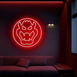 Mario Bowser Neon Sign