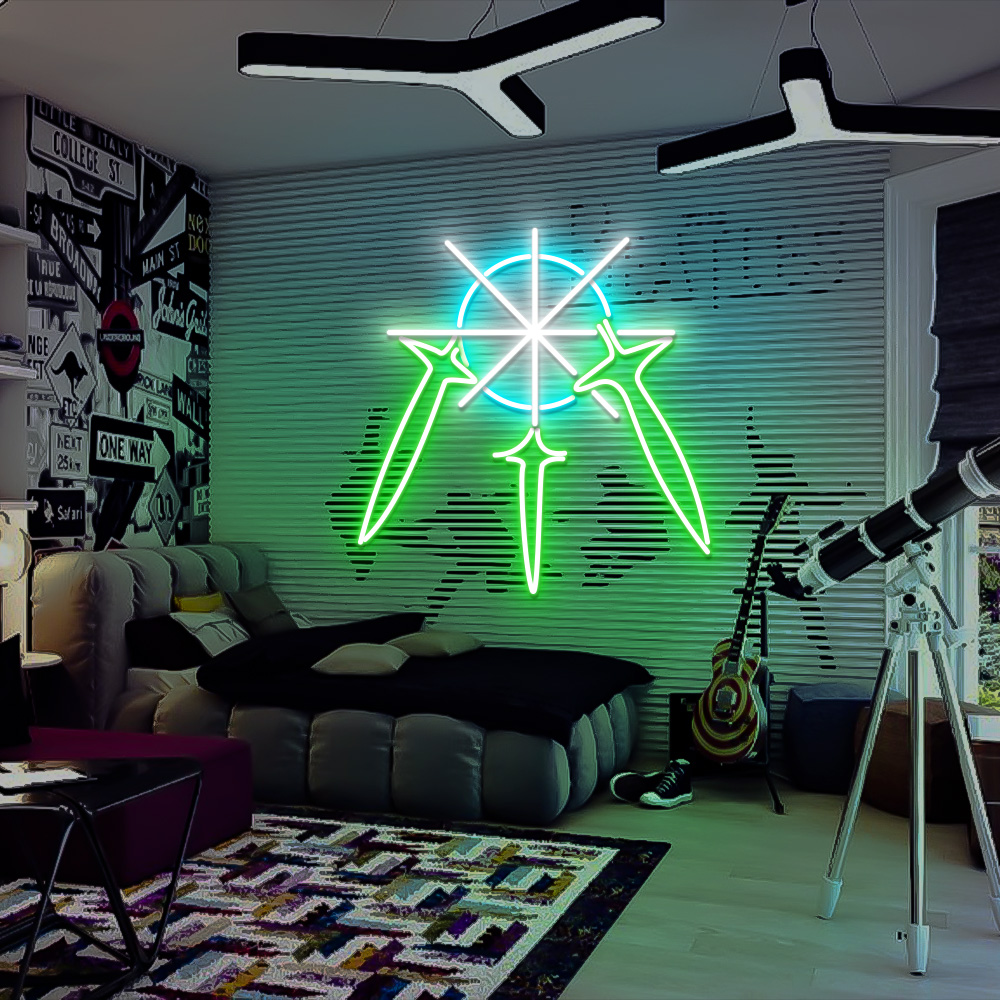 Swords of Revealing Light Neon Sign
