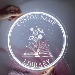 Custom Name Library Laser Sign