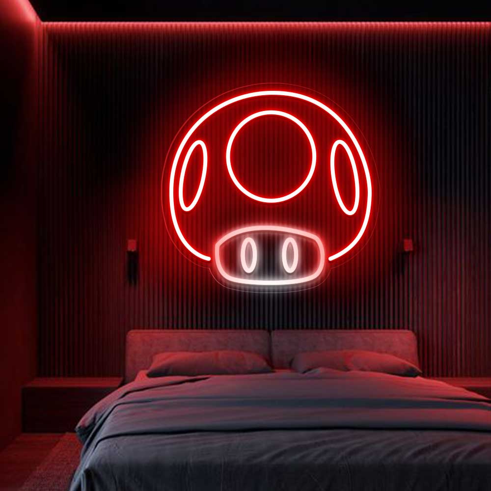 Mario Super Mushroom Neon Led Sign