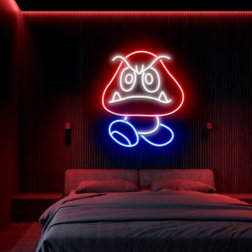 Mario Goomba Neon Led Sign