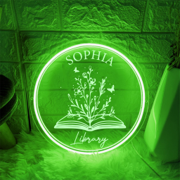 Custom Name Sophia Library Laser Sign