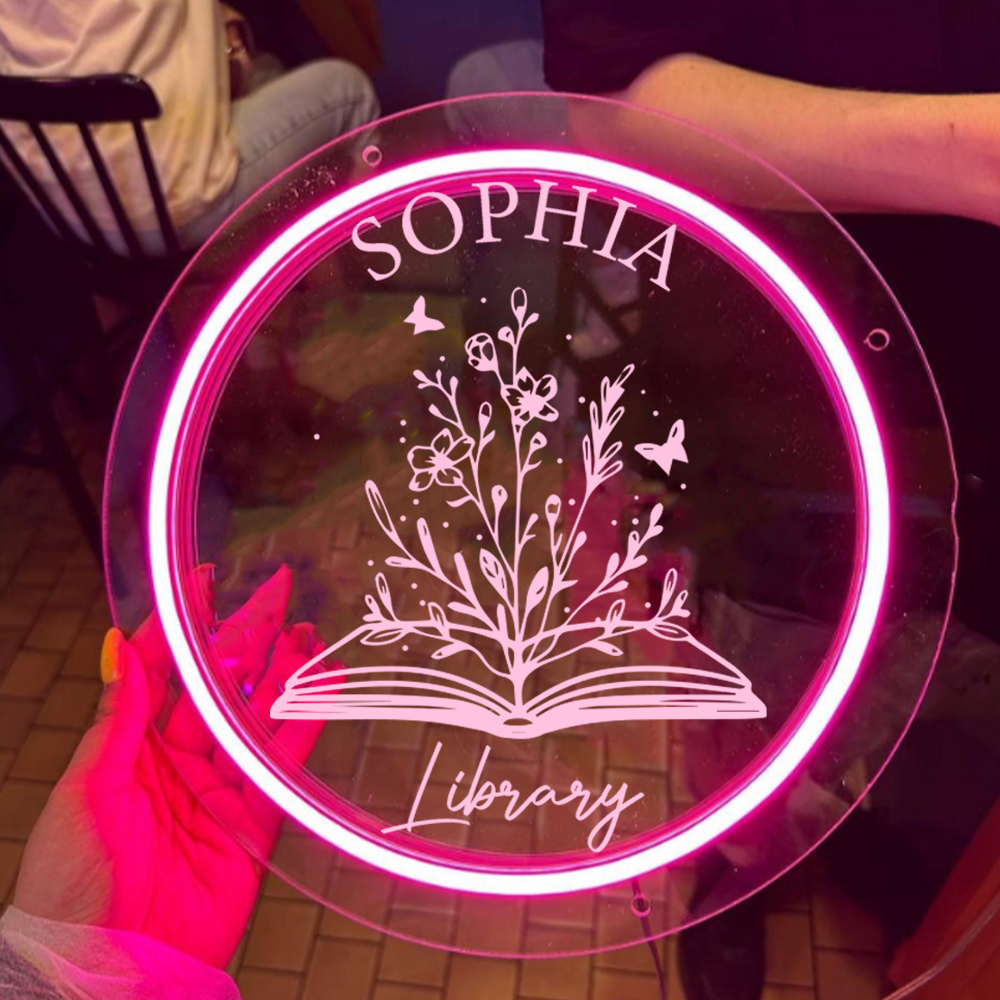 Custom Name Sophia Library Laser Sign