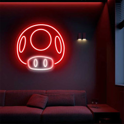 Mario Super Mushroom Neon Sign