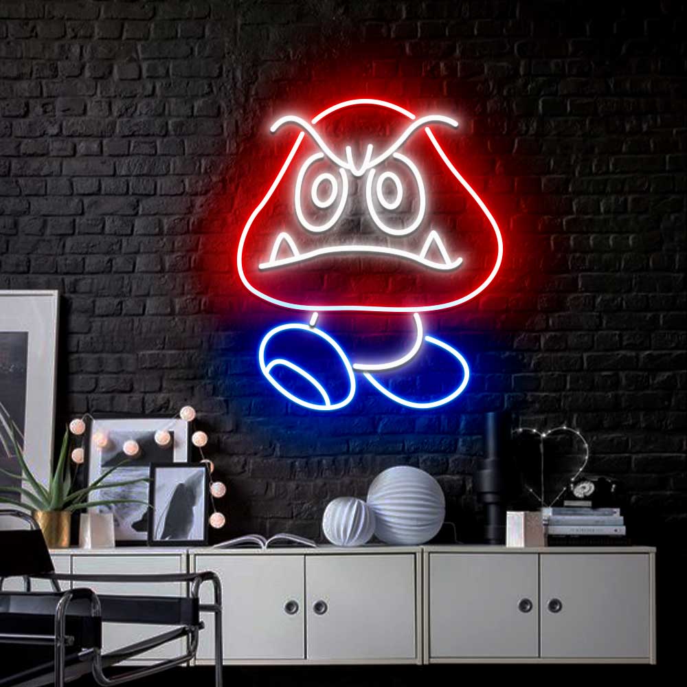 Mario Goomba Neon Led Sign