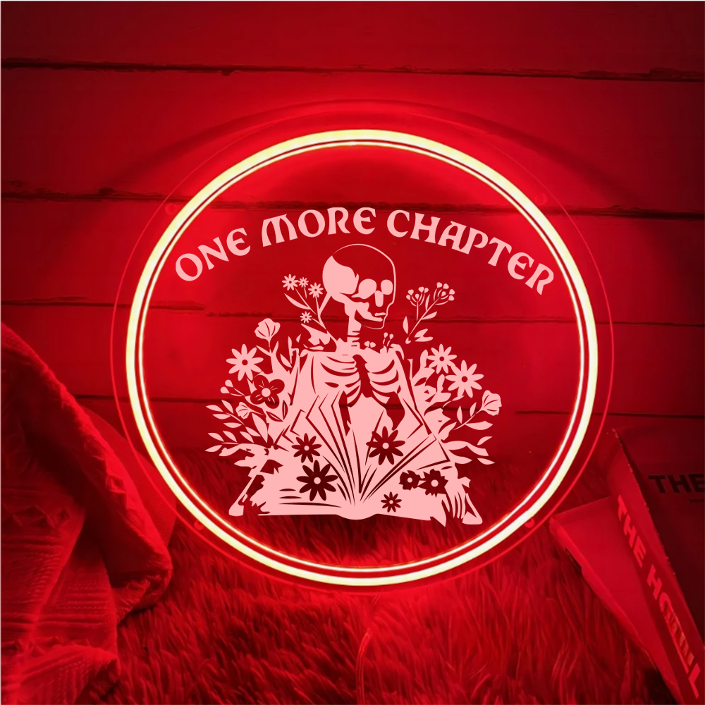 One More Chapter Book Gift Laser Sign