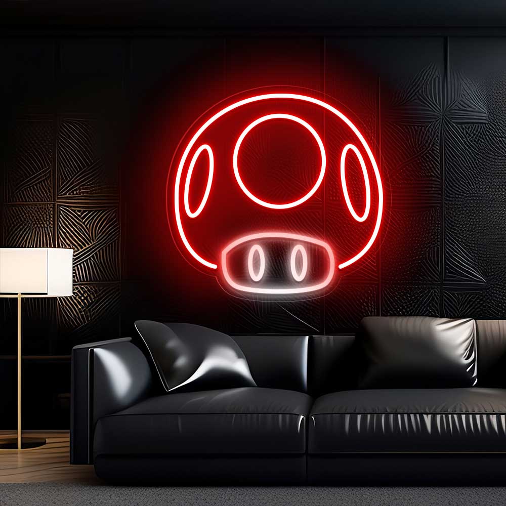 Mario Super Mushroom Neon Led Sign